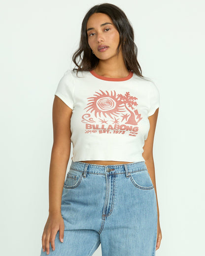 Electric Feeling Tee - Salt Crystal | Billabong