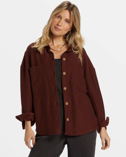 Everytime Oversized Shacket - Choc Chip | Billabong