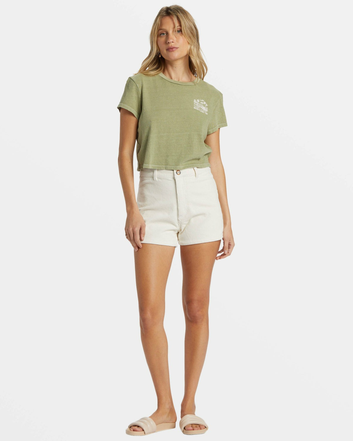 Free Fall Corduroy Shorts - White Cap | Billabong