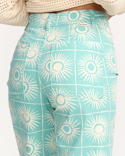 Free Fall Printed Twill Pants - Misty Blue | Billabong