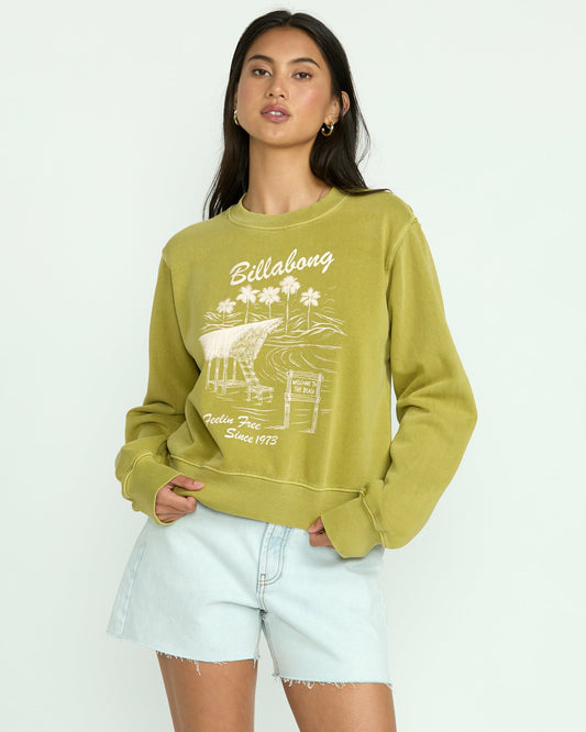 From Paradise Crewneck Sweatshirt - Sea Moss | Billabong