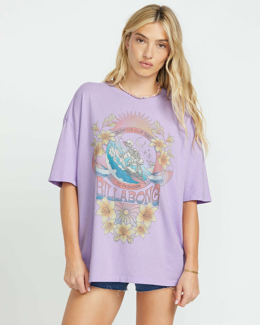 Goes Around Here Tee - Peaceful Lilac | Billabong