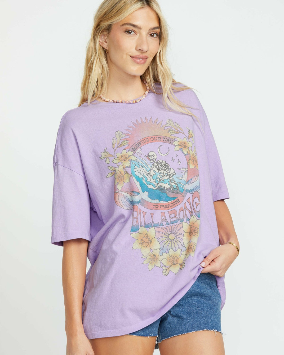 Goes Around Here Tee - Peaceful Lilac | Billabong