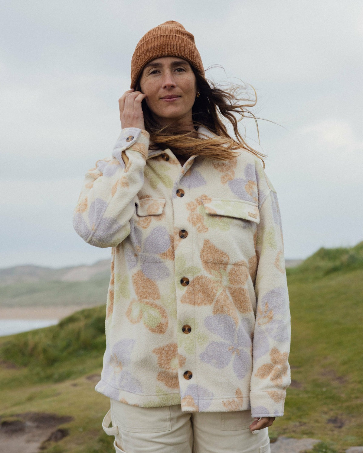 Happy Camper Shacket Button Sweater - Summer Rain | Billabong
