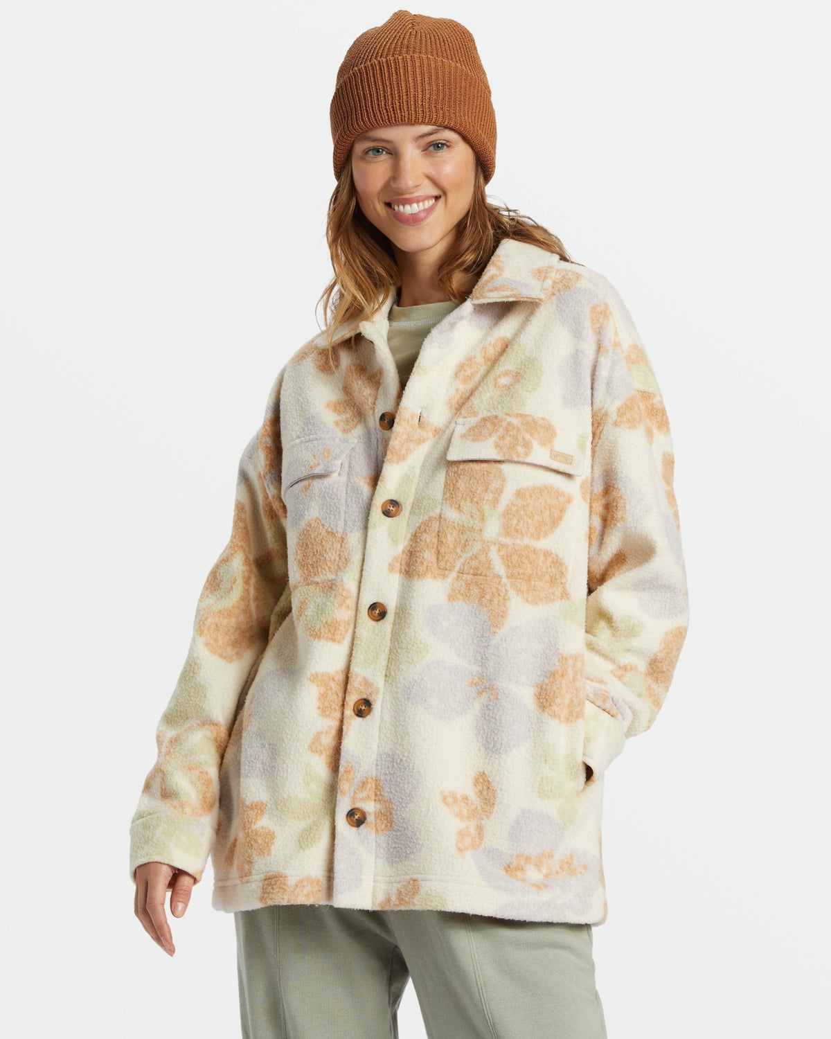 Happy Camper Shacket Button Sweater - Summer Rain | Billabong