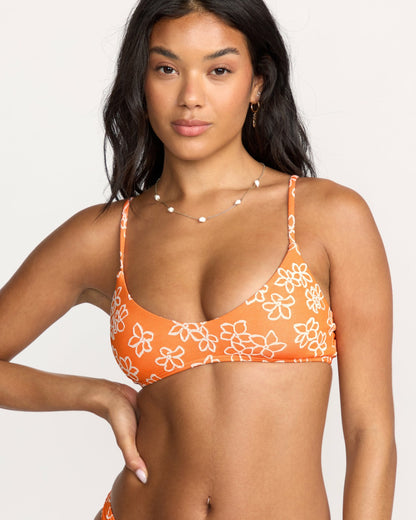 Josie Have It All V Bralette Bikini Top - Orange Pop | Billabong