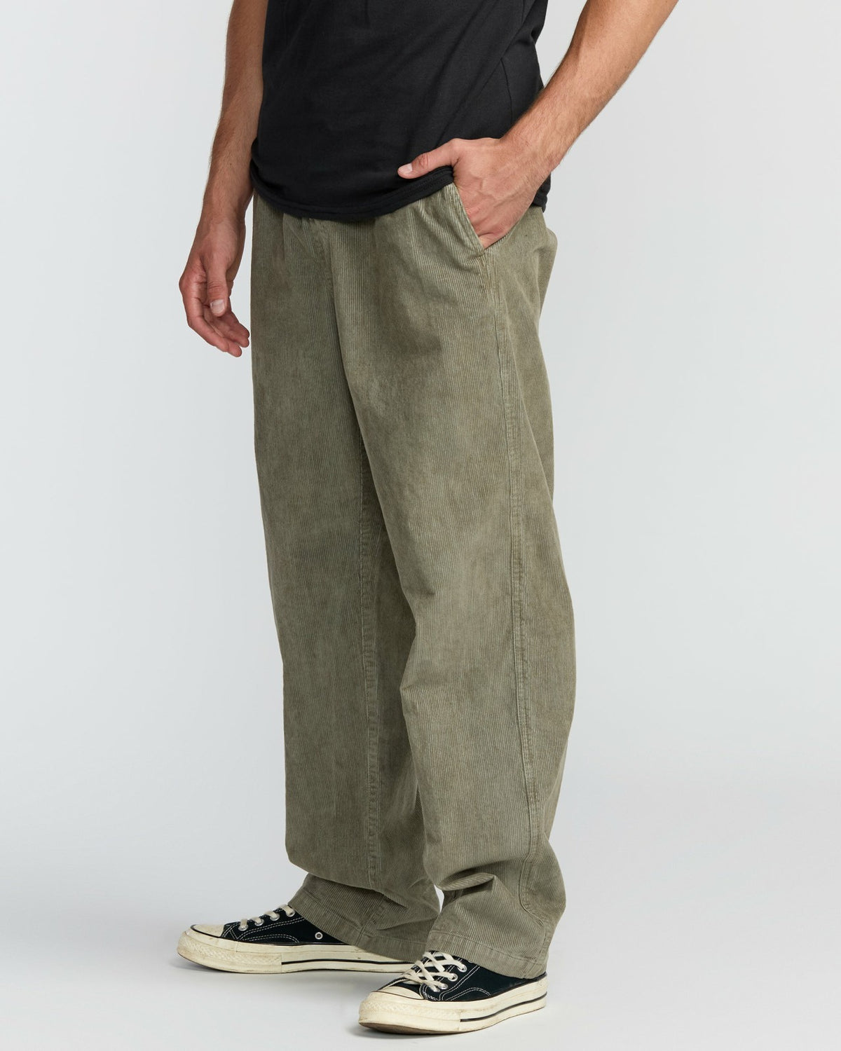 Larry Elastic Waist Corduroy Pants - Green Ash | Billabong