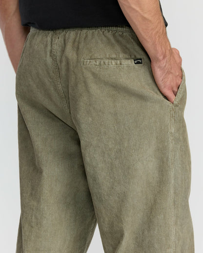 Larry Elastic Waist Corduroy Pants - Green Ash | Billabong