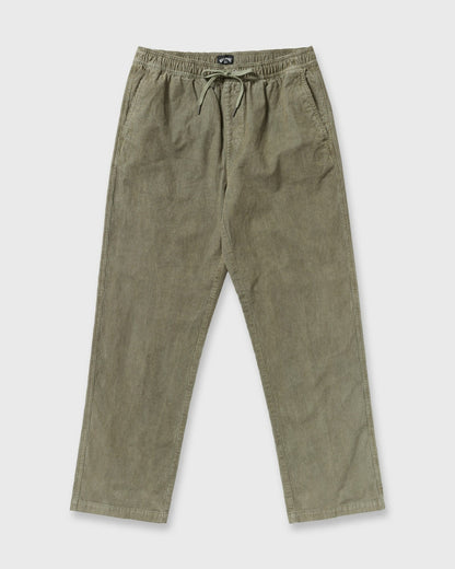 Larry Elastic Waist Corduroy Pants - Green Ash | Billabong