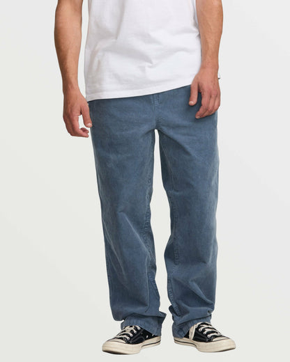 Larry Elastic Waist Corduroy Pants - Slate Blue | Billabong