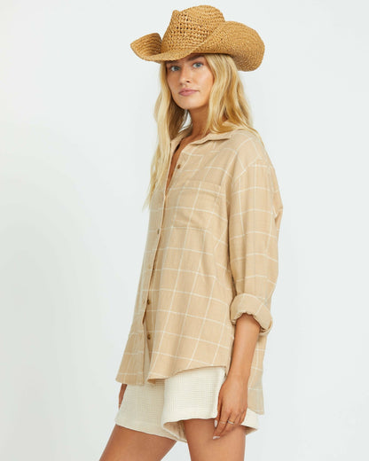 Layer Up Long Sleeve Shirt - Khaki | Billabong