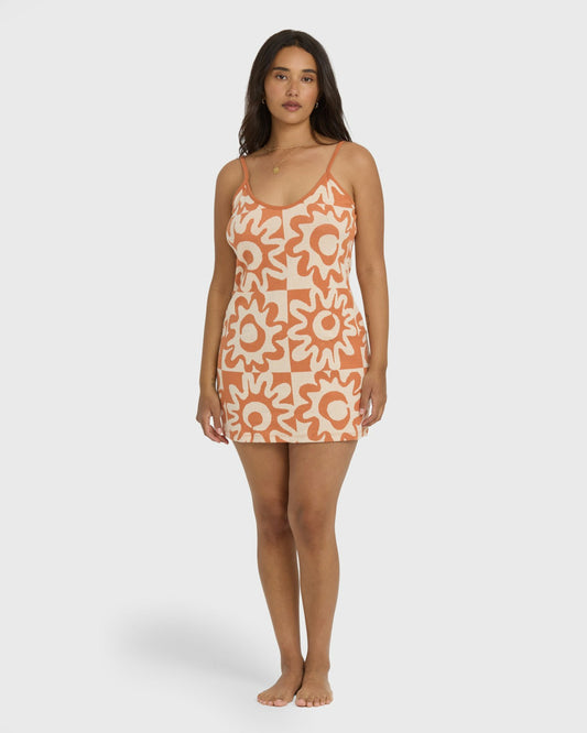 Lost Waves Knit Mini Dress - Sunburnt | Billabong