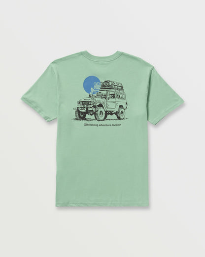 Making Tracks A/Div Tee - Mist Green | Billabong