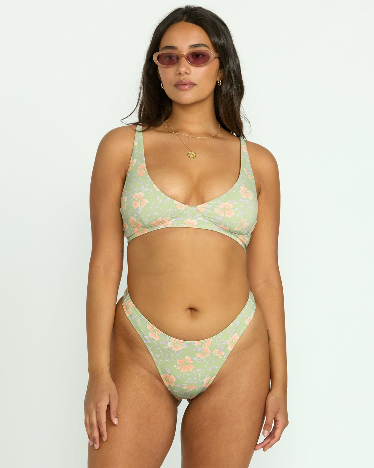 More To Sea Cami Plunge Bikini Top - Pistachio | Billabong