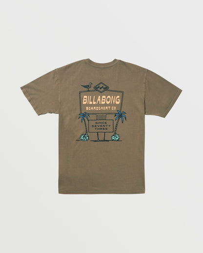 No Vacancy Premium Wave Wash Tee - Brown | Billabong
