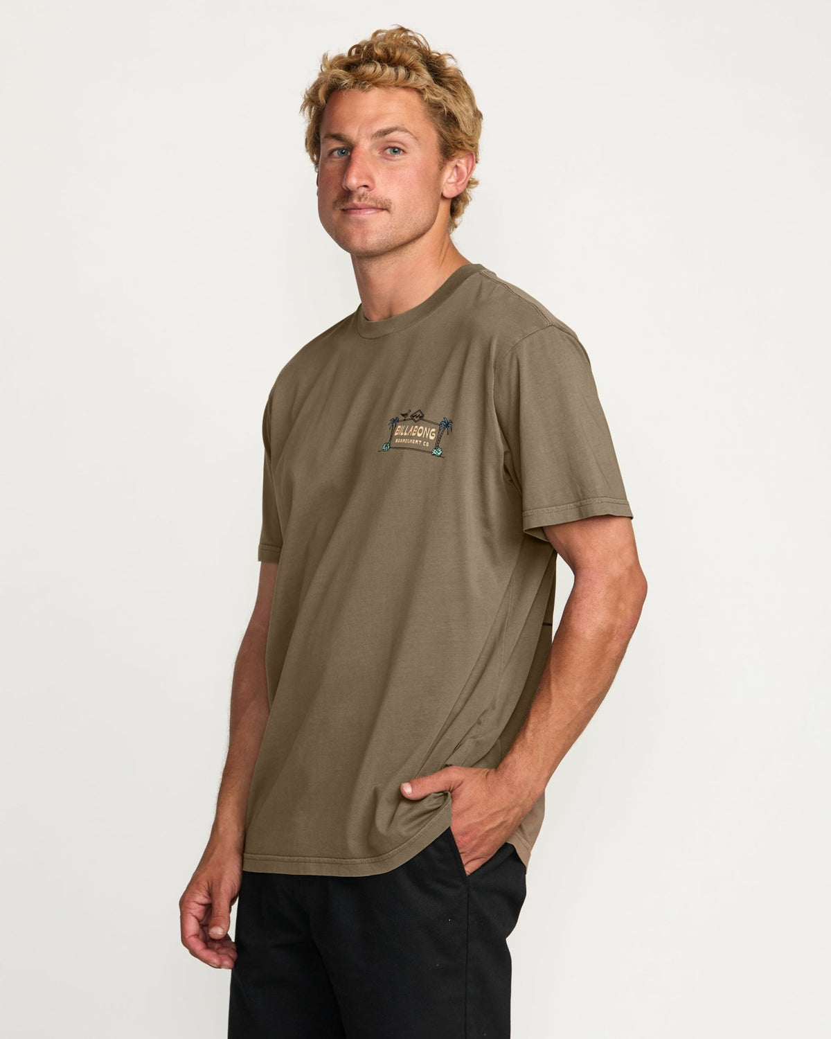 No Vacancy Premium Wave Wash Tee - Brown | Billabong