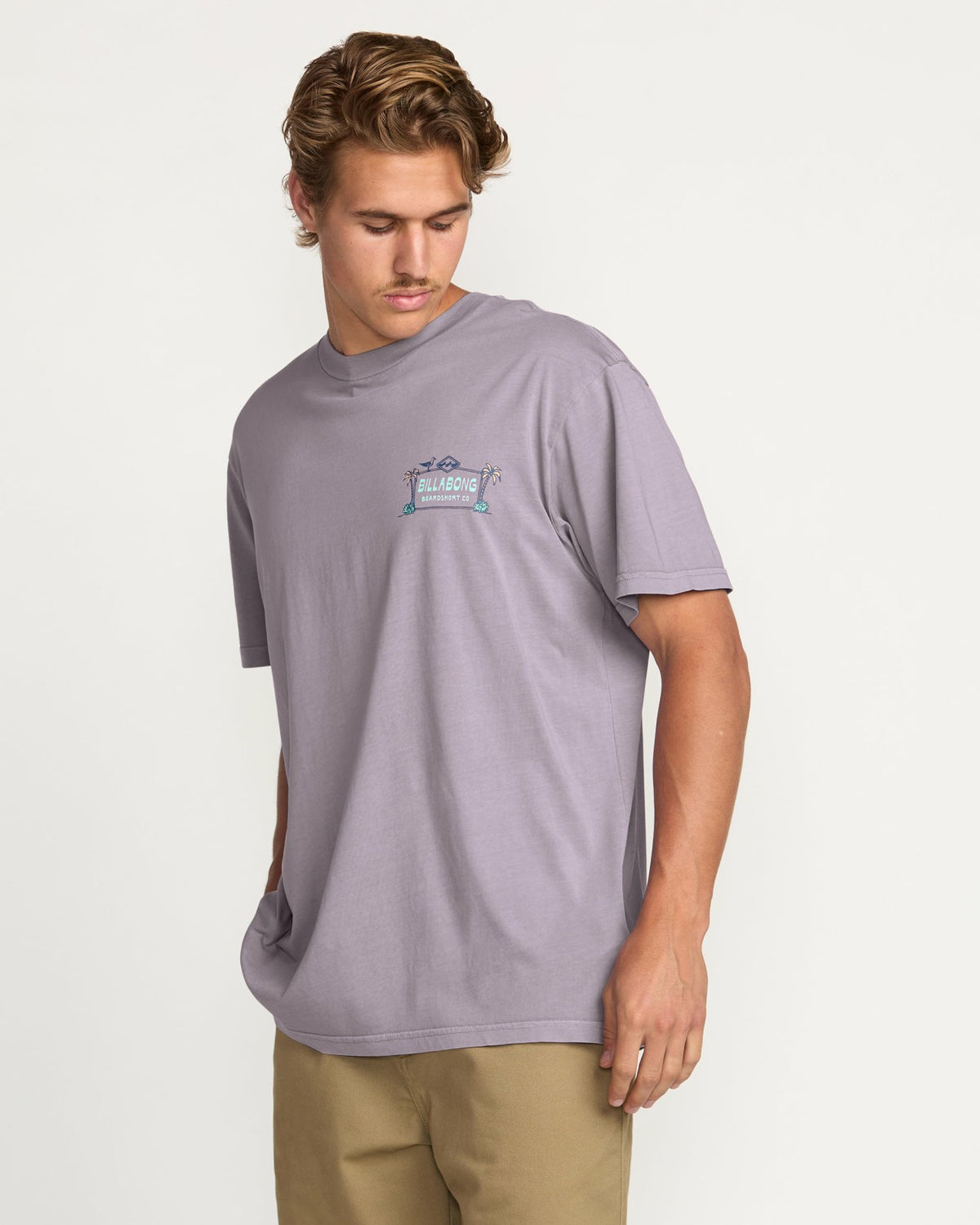 No Vacancy Premium Wave Wash Tee - Light Purple | Billabong