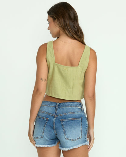Open Skies Woven Tank - Avocado | Billabong