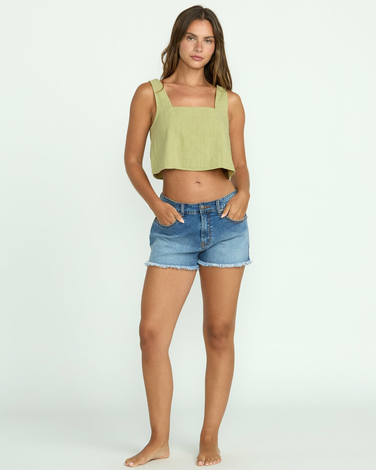 Open Skies Woven Tank - Avocado | Billabong