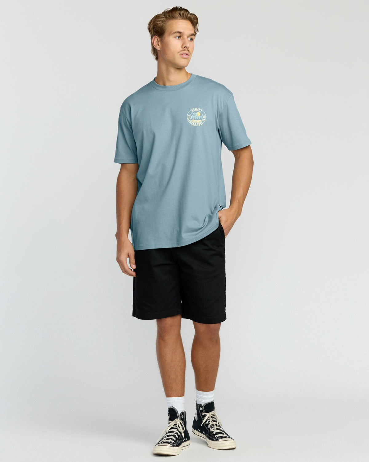 Palm Beach Hi Premium Short Sleeve T-Shirt - Washed Blue | Billabong