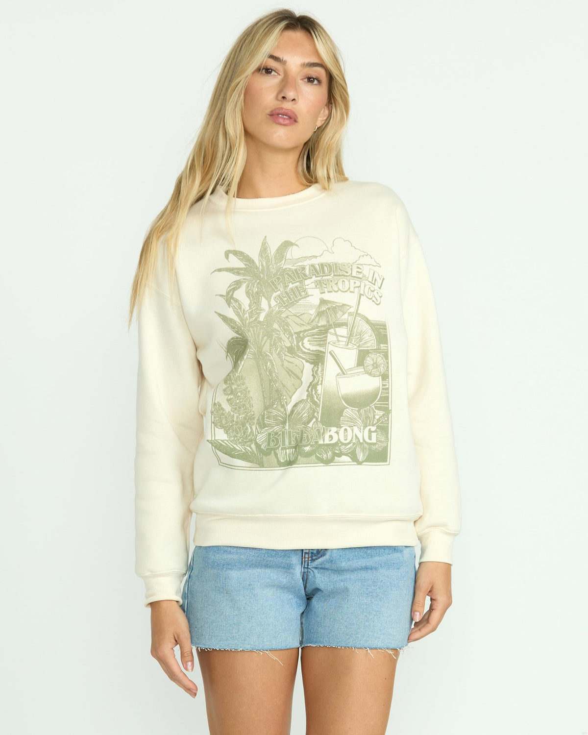Paradise Awaits Crewneck Sweatshirt - Whitecap | Billabong