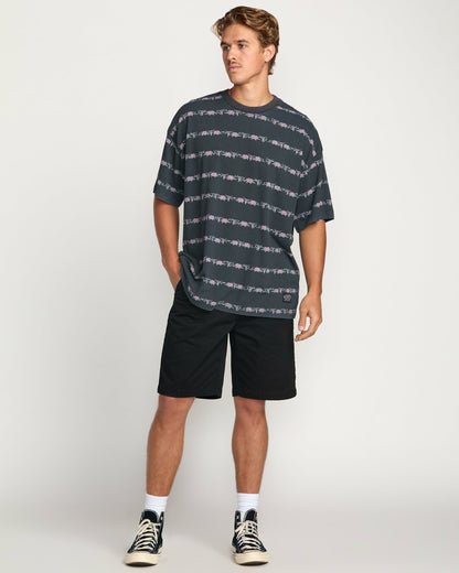 Raging Bull Stripe Tee - Washed Black | Billabong