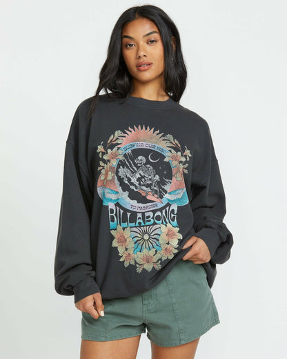 Ride In Crew Sweatshirt - Black Sands | Billabong