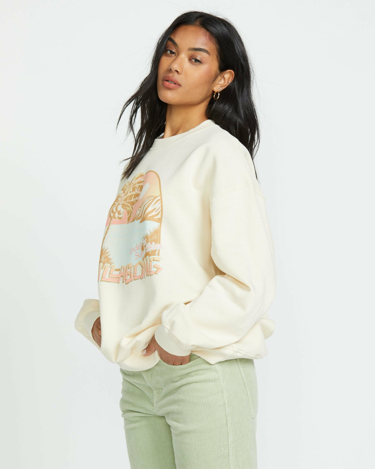 Ride In Crew Sweatshirt - Whitecap1 | Billabong