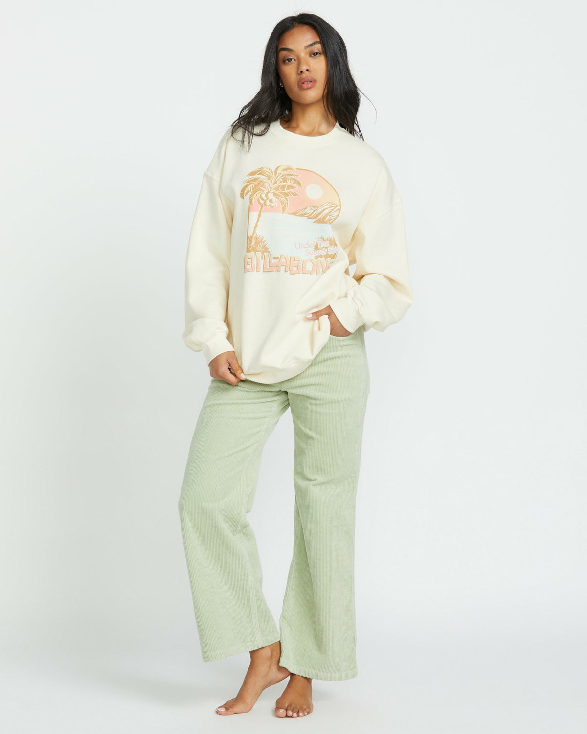 Ride In Crew Sweatshirt - Whitecap1 | Billabong