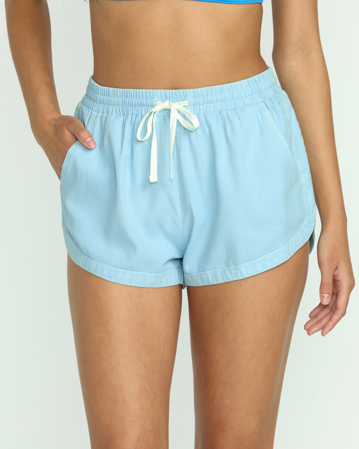 Road Trippin Elastic Waist Shorts - Washed Chambray | Billabong