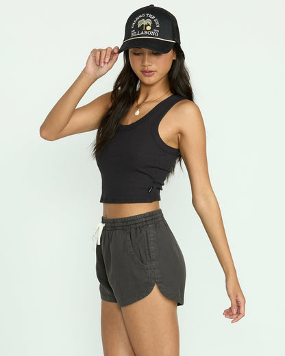 Road Trippin Elastic Waist Shorts - Off Black | Billabong