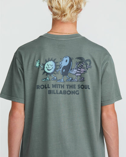 Roll Premium Wave Wash Short Sleeve Tee - Dark Slate | Billabong