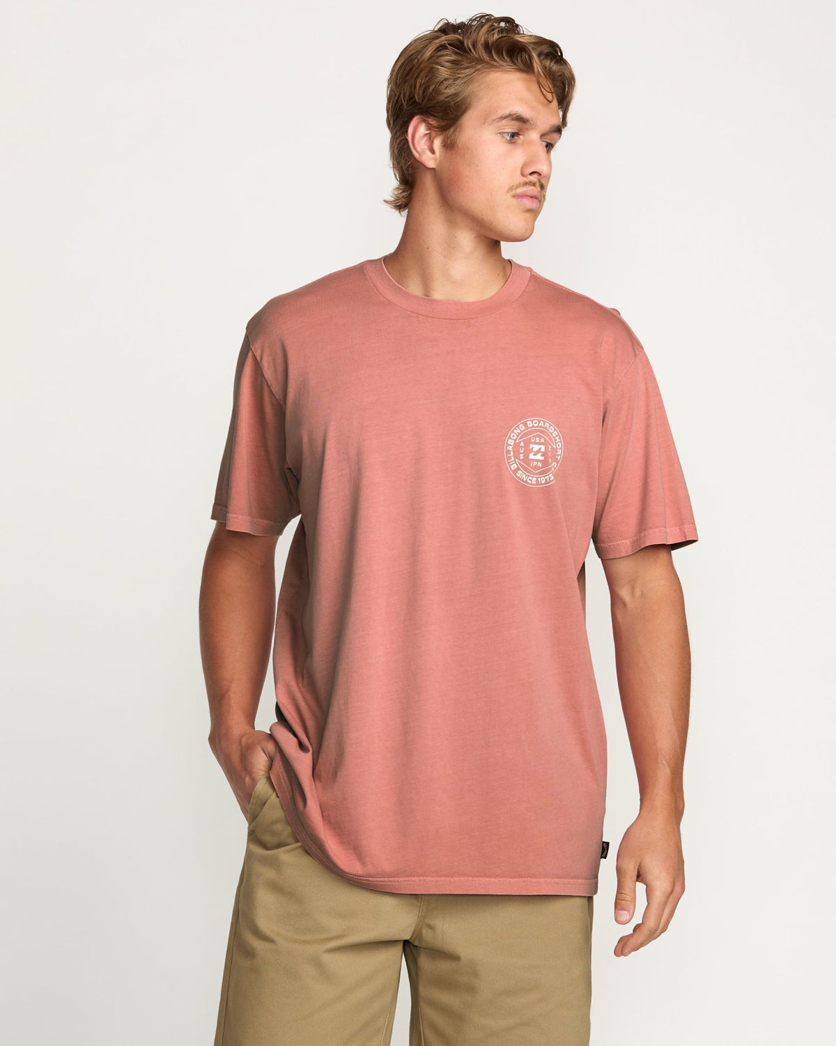Rotation Premium Wave Wash Tee - Dusty Rose | Billabong