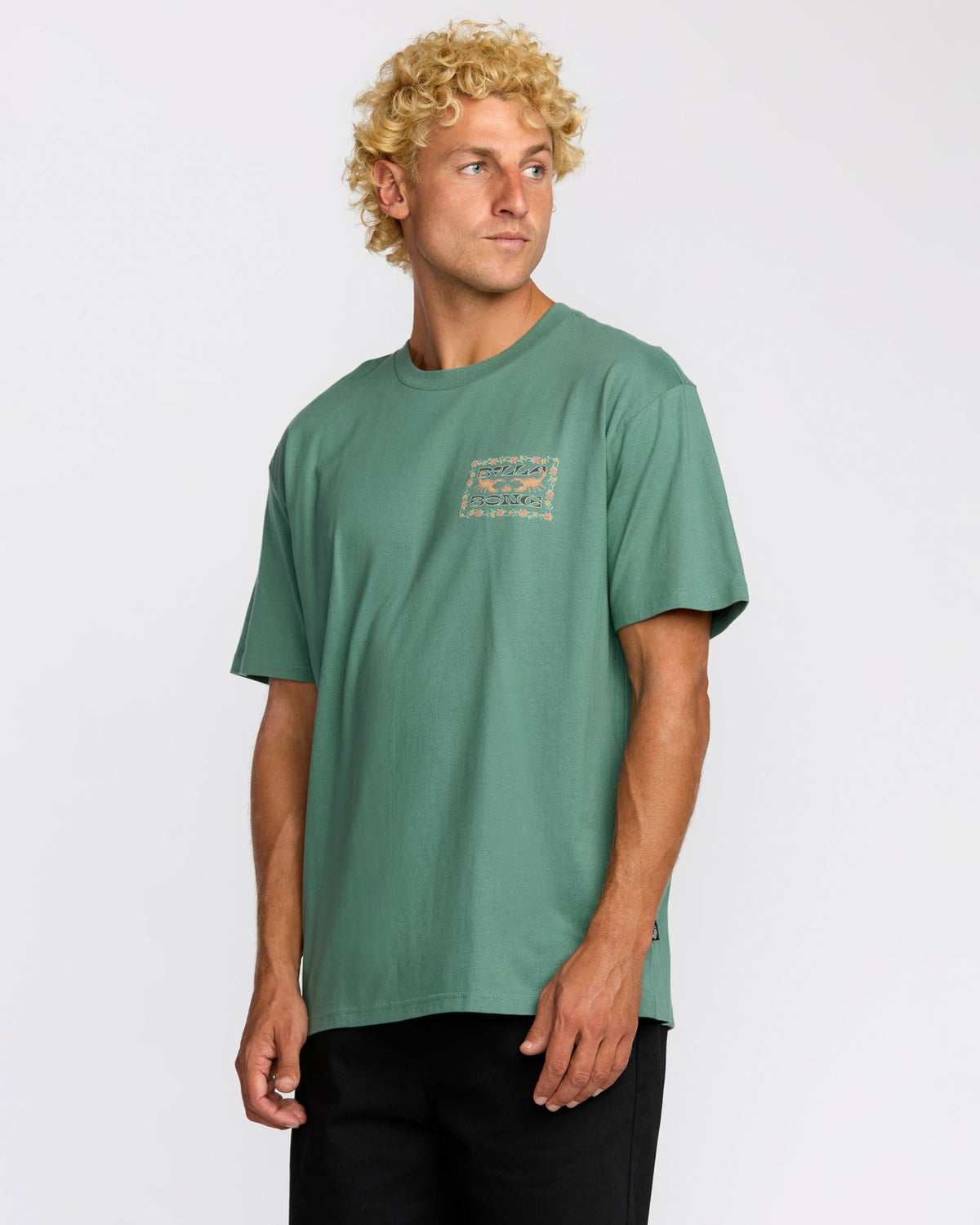 Sharp Regular Short Sleeve T-Shirt - Sage Green | Billabong