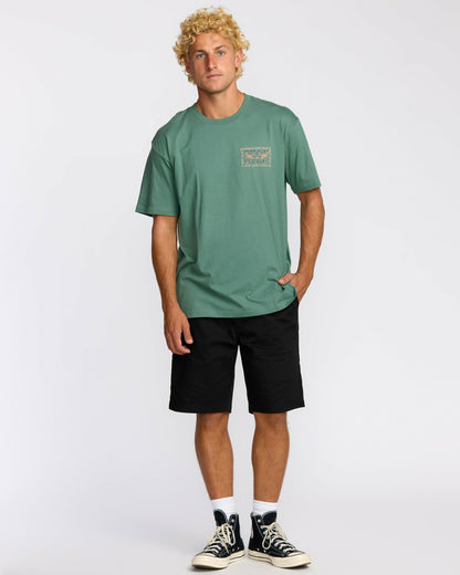 Sharp Regular Short Sleeve T-Shirt - Sage Green | Billabong