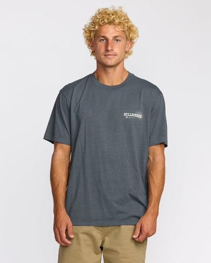Single Fin Premium Wave Wash Short Sleeve T-Shirt - Midnight Blue | Billabong
