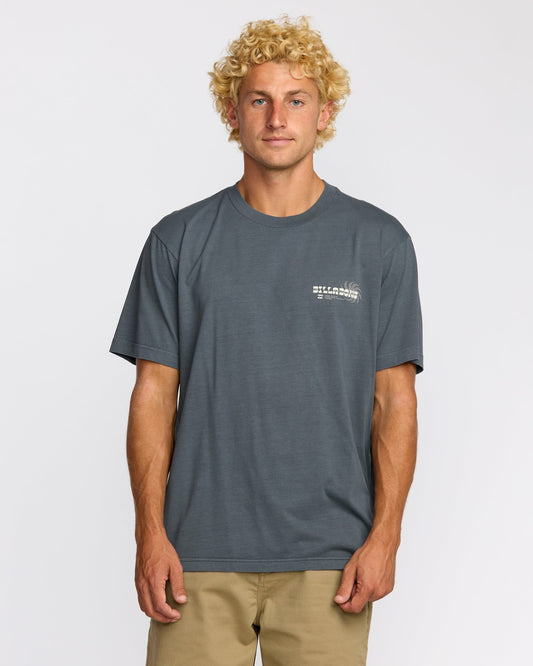 Single Fin Premium Wave Wash Short Sleeve T-Shirt - Midnight Blue | Billabong