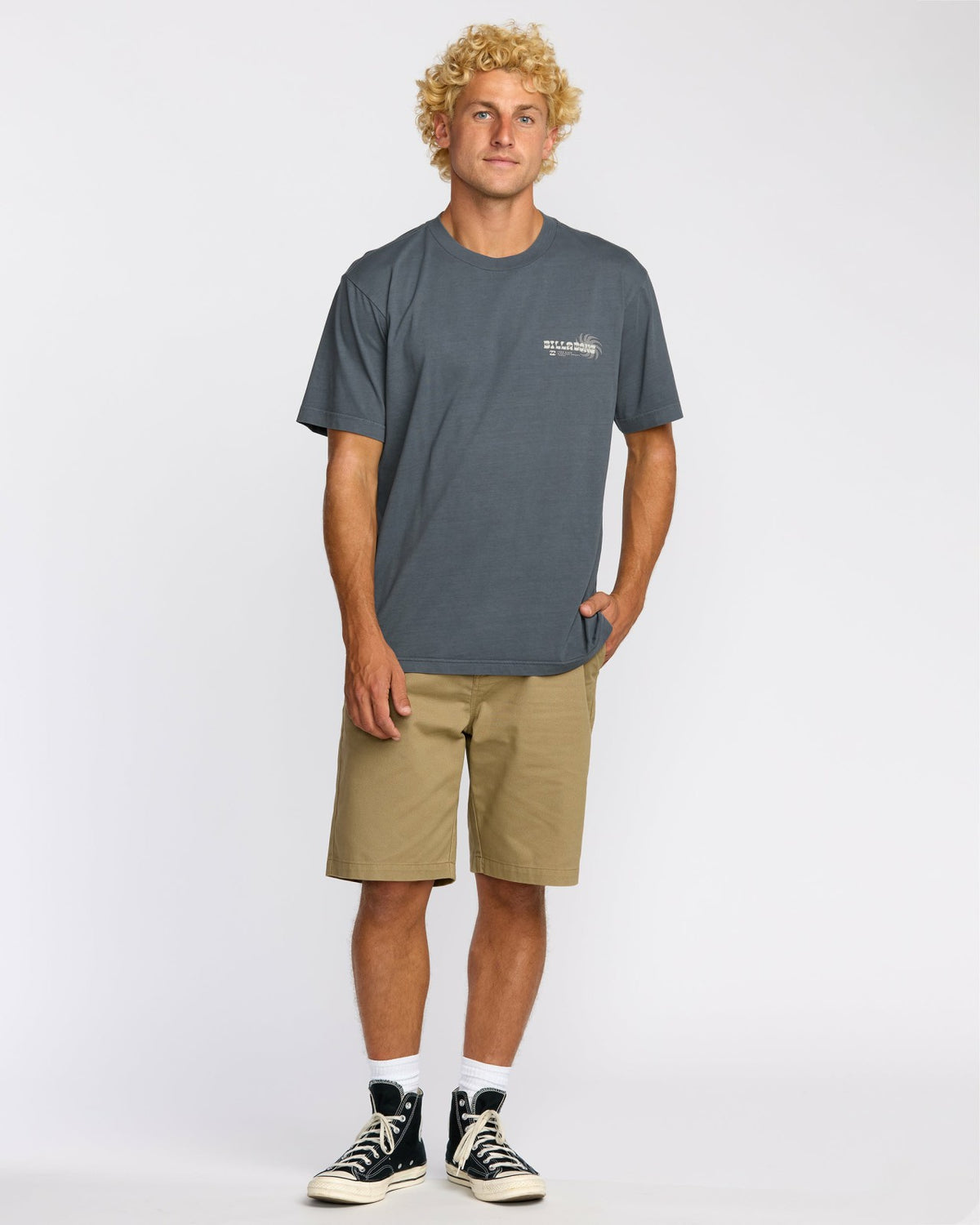 Single Fin Premium Wave Wash Short Sleeve T-Shirt - Midnight Blue | Billabong