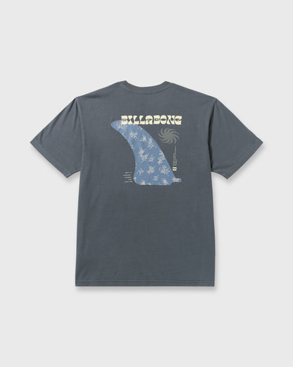 Single Fin Premium Wave Wash Short Sleeve T-Shirt - Midnight Blue | Billabong