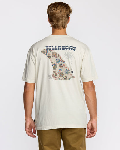 Single Fin Premium Wave Wash Short Sleeve T-Shirt - Off White | Billabong