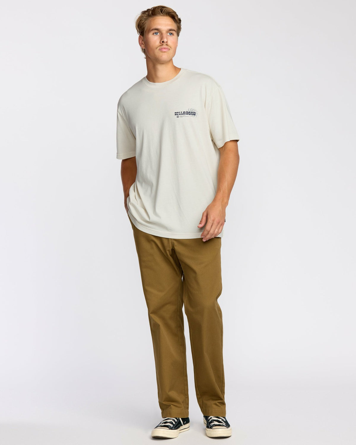 Single Fin Premium Wave Wash Short Sleeve T-Shirt - Off White | Billabong