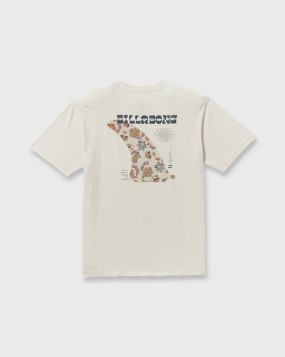 Single Fin Premium Wave Wash Short Sleeve T-Shirt - Off White | Billabong