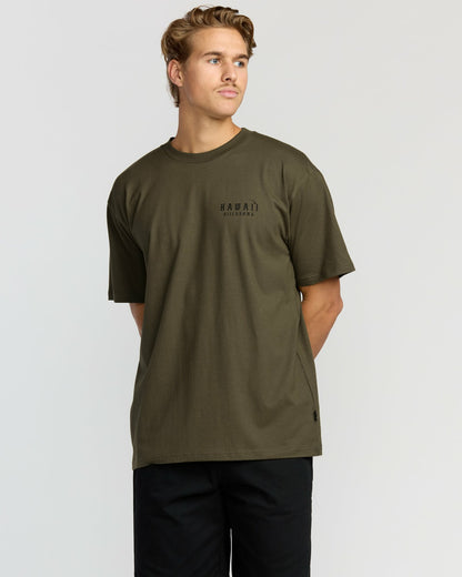 Skull Wave Hi Regular Short Sleeve T-Shirt - Military | Billabong
