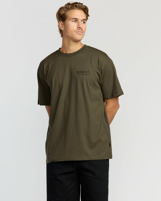 Skull Wave Hi Regular Short Sleeve T-Shirt - Military | Billabong