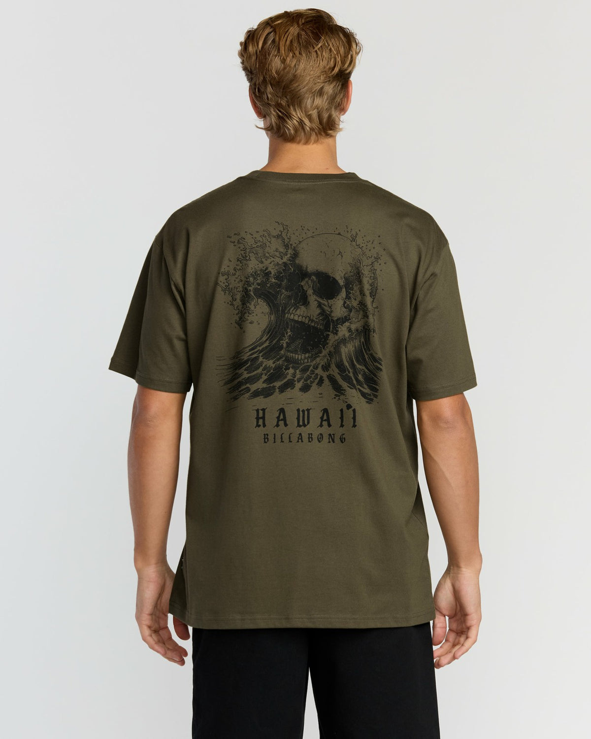 Skull Wave Hi Regular Short Sleeve T-Shirt - Military | Billabong