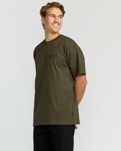 Skull Wave Hi Regular Short Sleeve T-Shirt - Military | Billabong