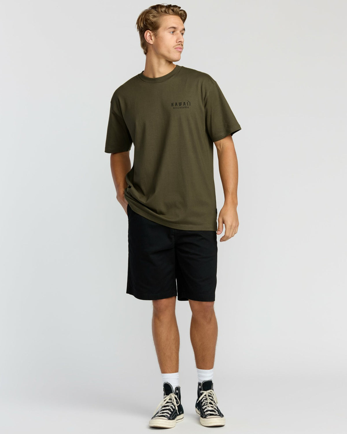 Skull Wave Hi Regular Short Sleeve T-Shirt - Military | Billabong