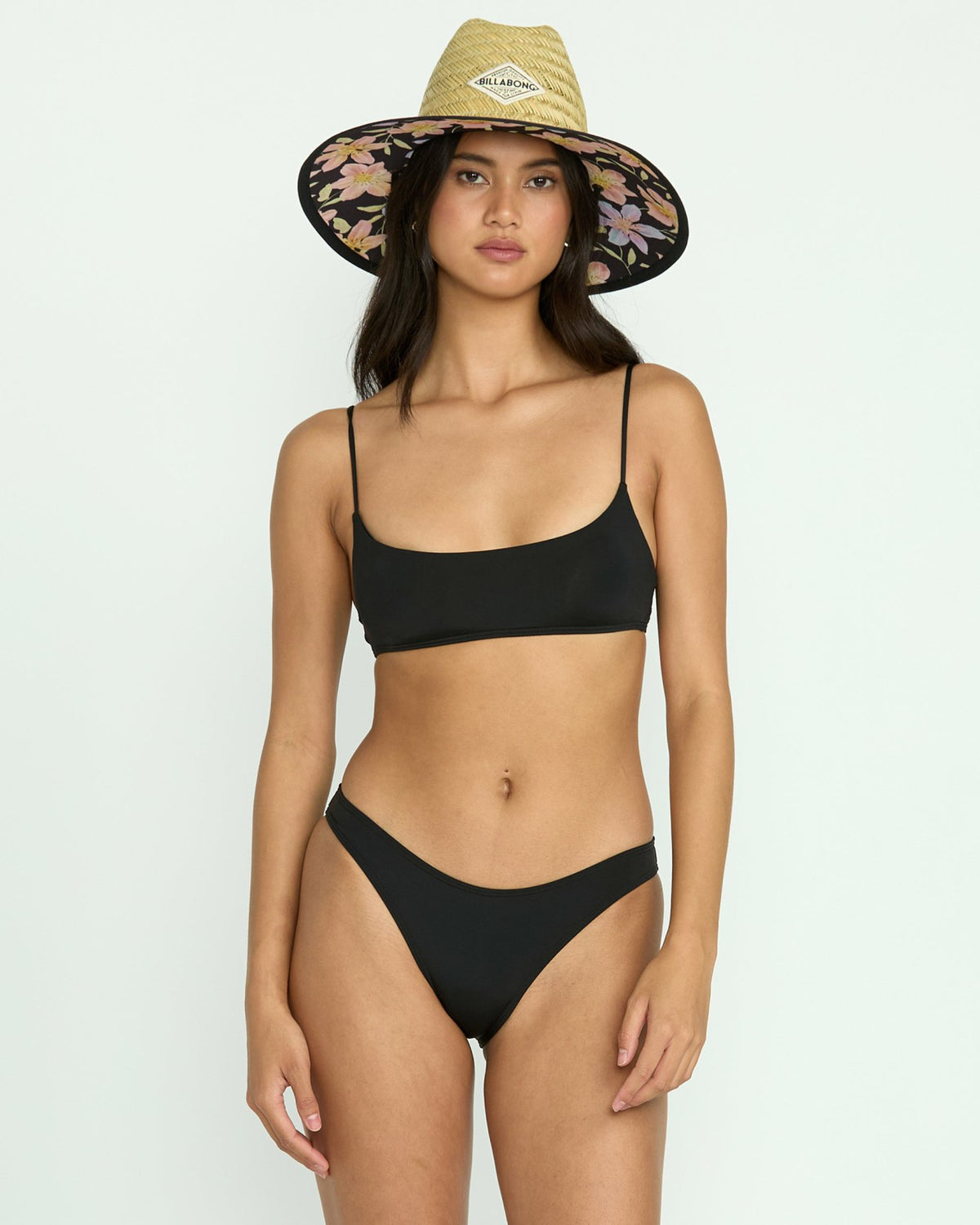 Sol Searcher Jaclyn Crop Bikini Top - Black Pebble | Billabong
