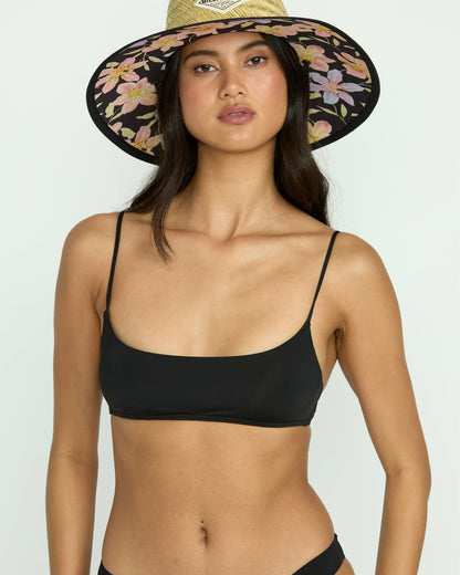 Sol Searcher Jaclyn Crop Bikini Top - Black Pebble | Billabong