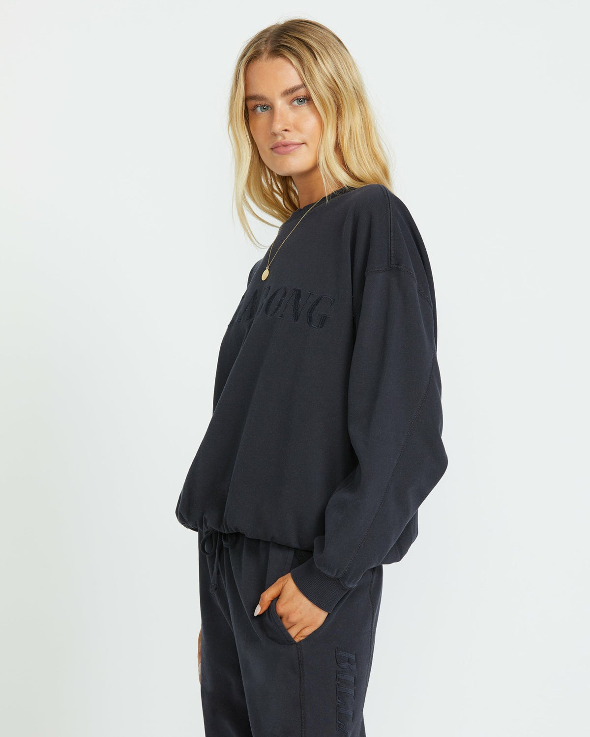 So Typical Kendal Crew Sweatshirt - Black Pebble | Billabong
